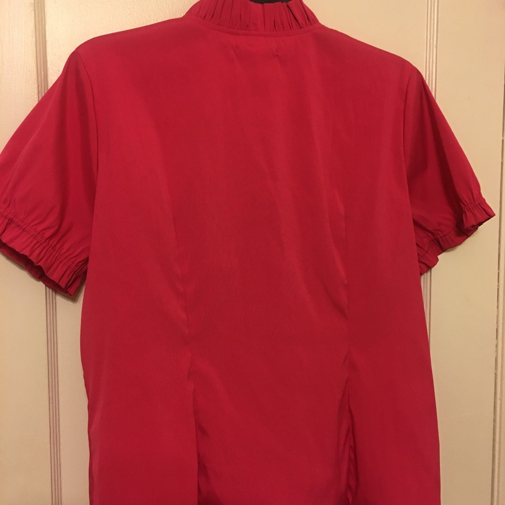 Architect Ruffle Blouse - Fuchsia - Picture 9 of 11